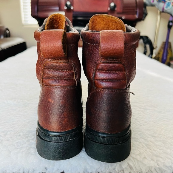 Justin L0995 Cowhide Copper Grizzly Brown Leather Women’s Chukka/Ankle Boots 6 B - Picture 3 of 16